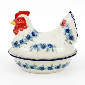 Pojemnik kura D43 h-20,5 cm <br> 2511X Polskie kwiaty